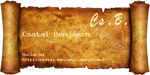 Csatai Benjámin névjegykártya